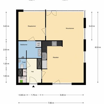 Groningen, Bloemsingel, 2-kamer appartement - foto 3