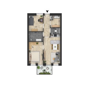 Winterswijk, Houtladingstraat, galerijflat - foto 2
